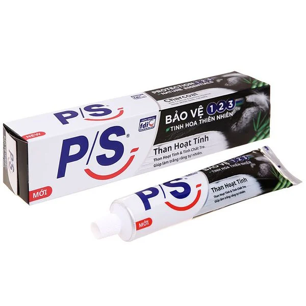 Kem đánh răng P/S bảo vệ 123 than hoạt tính 180g